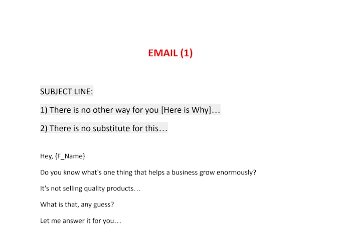 write persuasive sales email copy that drives instant action